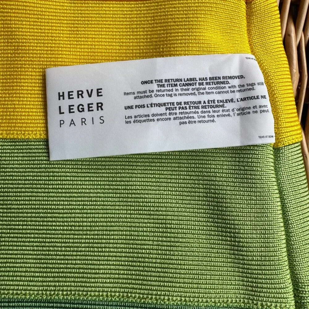 HERVE LEGER Rainbow Pride Bandage Dress Womens M NWT Bodycon Limited Edition NEW - Picture 11 of 13